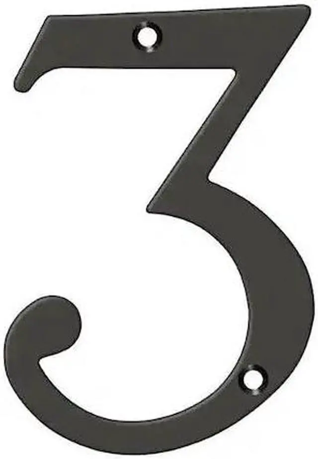 Alt view image 2 of 2 - Deltana RN63U10B 6 in. House Numbers, Oil Rubbed Bronze - Solid Brass