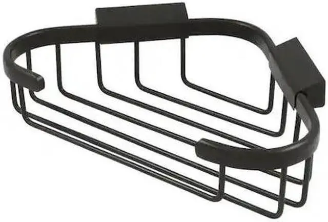 Alt view image 2 of 2 - 8.5 in. Solid Brass Corner Wire Basket (Oil Rubbed Bronze)