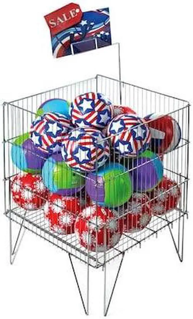 Main image of AZAR DISPLAYS 300704 Square Large Stainless Wire Bin