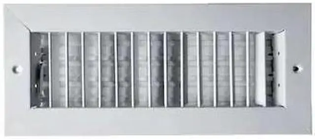 Main image of ZORO SELECT 4MJK2 Sidewall/Ceiling Register 5.88 X 13.88, White, Steel