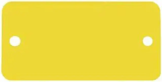 Main image of C.H. HANSON 43098 Blank Tag, Aluminum, 2 in H x 4 in W, Yellow, Rectangle, 5 PK