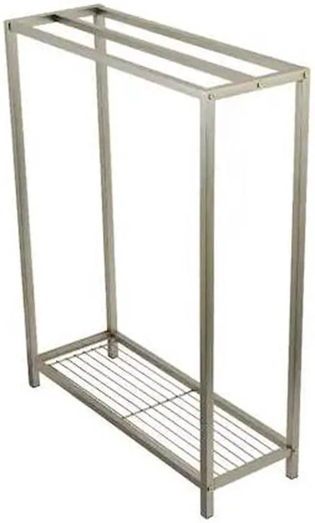 Alt view image 3 of 12 - Kingston Brass SCC8358 Modern Edenscape Freestanding Iron Towel Rack - Brushed Nickel