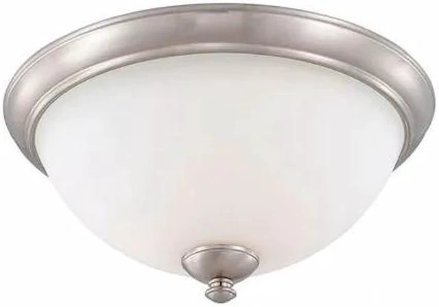 Main image of NUVO 60-5041 Patton 3 Light Flush Fixture Frosted Glass Brushed Nickel