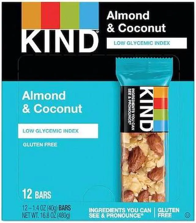 Main image of Kind Fruit and Nut Bars, Almond and Coconut, 1.4 Oz, 12/Box 17828