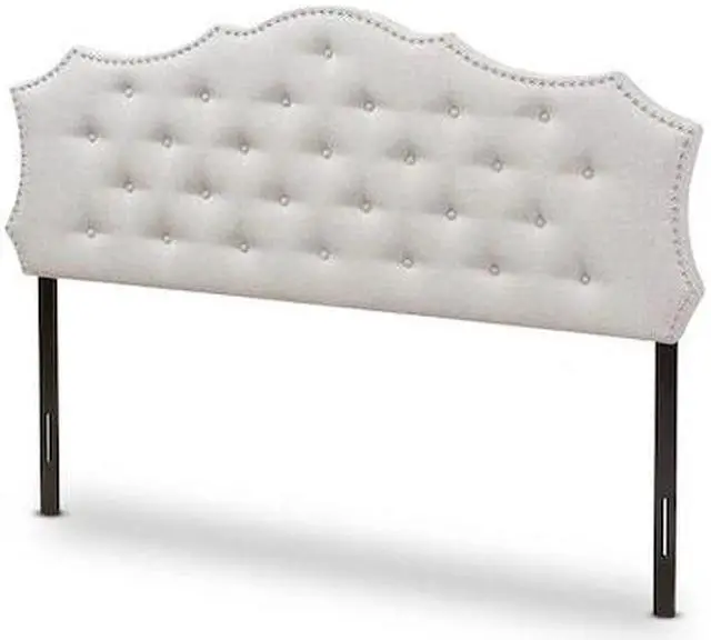 Alt view image 7 of 10 - Baxton Studio Aurora Modern and Contemporary Greyish Beige Fabric Full Size Headboard