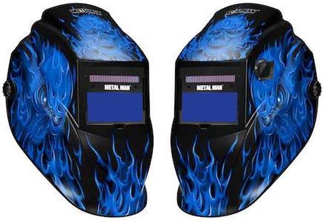 Main image of METAL MAN ASF8650SGC Auto Darkening Welding Helmet - Blue Skull