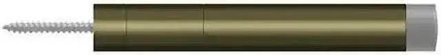 Alt view image 3 of 3 - Deltana BDS450U5 4-1/2" Maximum Extension Solid Brass Baseboard Door Bumper, Antique Brass
