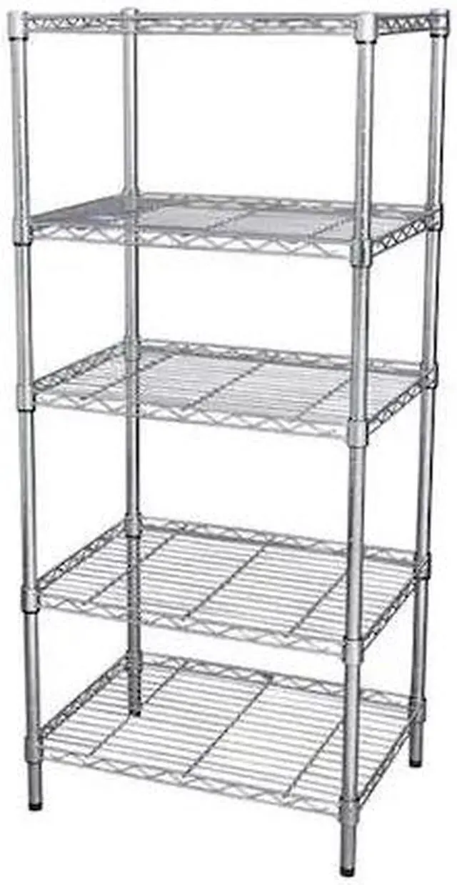 Main image of ZORO SELECT 5GPK1 Wire Shelving Unit, 18"D x 48"W x 74"H, 5 Shelves, Chrome