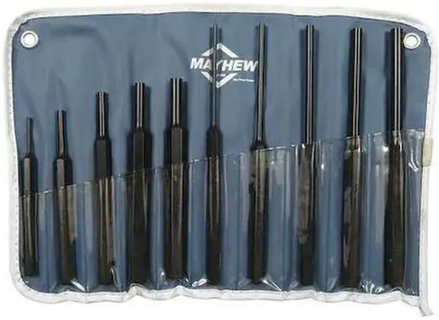 Main image of MAYHEW 61511 Drive Pin Punch Set,10 Pieces,Steel