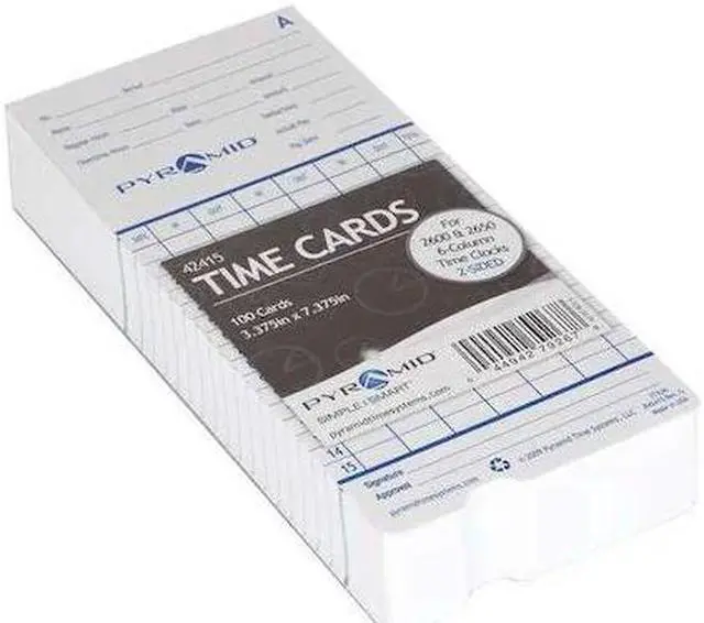 Main image of PYRAMID 42415 Time Card,PK100
