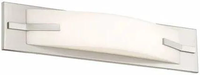 Main image of NUVO 62-1081 Bow LED 19 in. Vanity Fixture Brushed Nickel Finish Brushed
