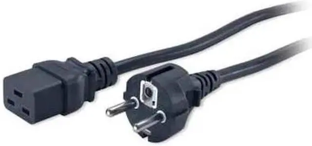 Alt view image 2 of 5 - Power Cord, C19 to Schuko CEE 7, 8.2Ft, 16A