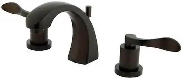 Alt view image 2 of 3 - Kingston Brass KS4985DFL 8 in. Widespread Bathroom Faucet, Oil Rubbed Bronze