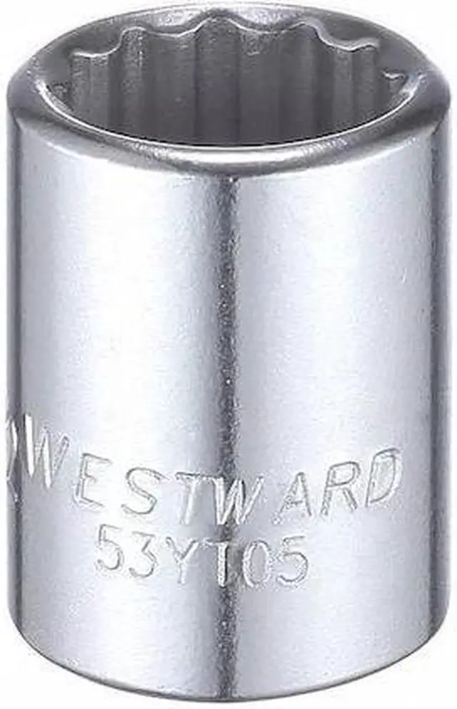 Main image of WESTWARD 53YT05 3/8" Drive, SAE Socket, 1/2" Socket Sz, 12 Pts