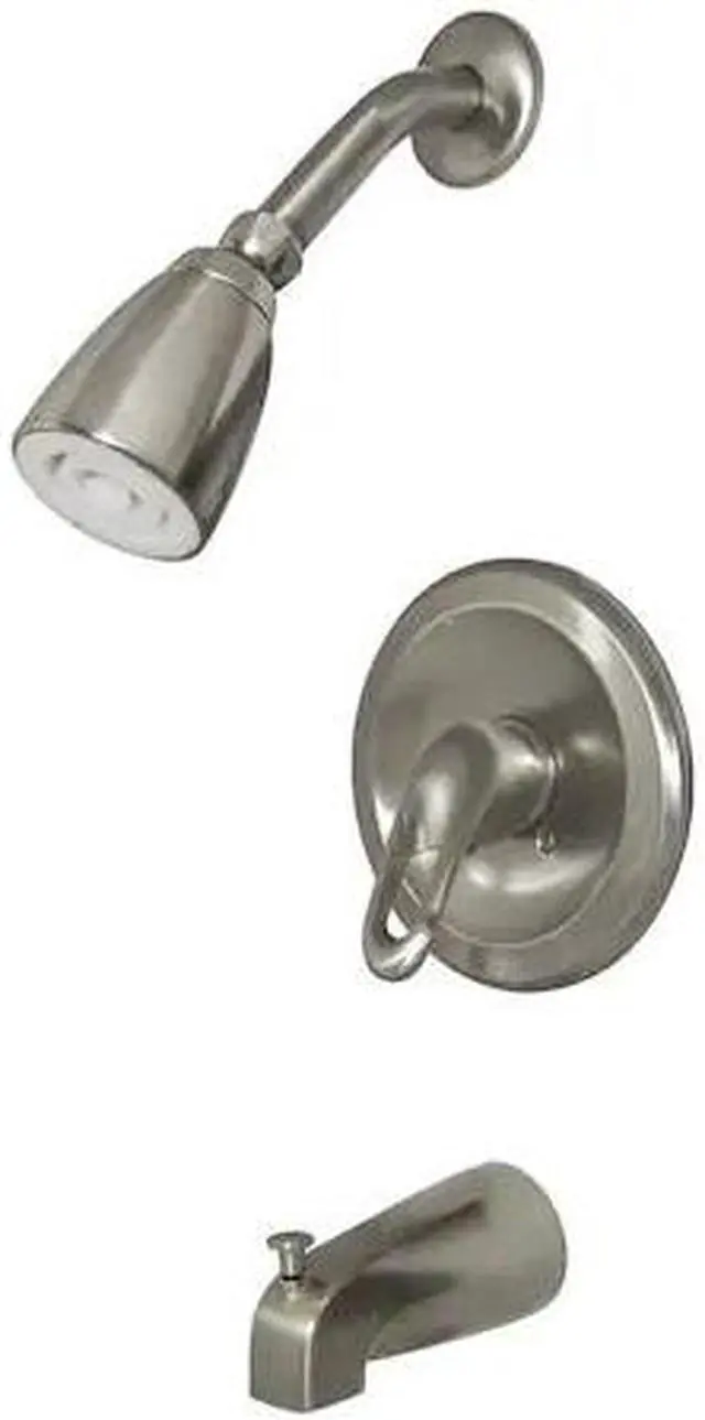 Alt view image 3 of 3 - Kingston Brass KB538LP Tub and Shower , Faucet, Satin Nickel