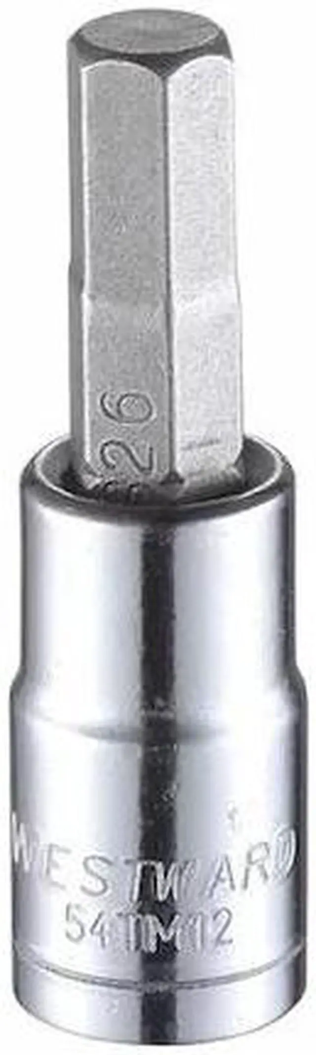 Alt view image 2 of 2 - WESTWARD 54TM12 6mm Tip, Metric Hex Socket Bit, 1-1/2" L