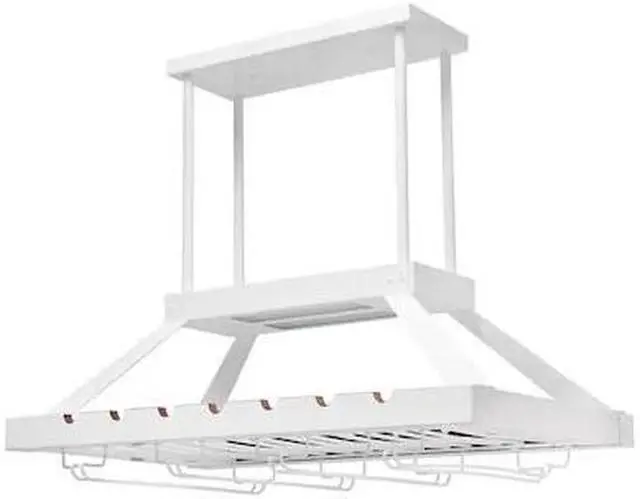 Alt view image 7 of 16 - Elegant Designs 2 Light LED Overhead Wine Rack, White