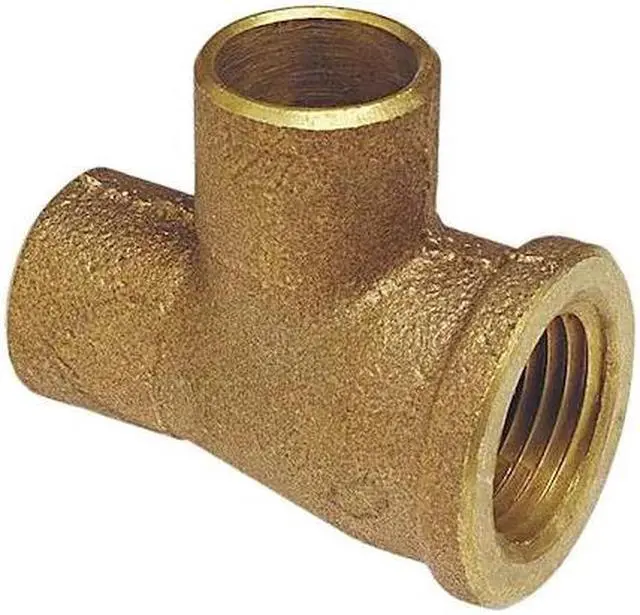 Alt view image 3 of 3 - NIBCO 714LF-1 Tee,Low Lead Cast Bronze,C x FNPT x C