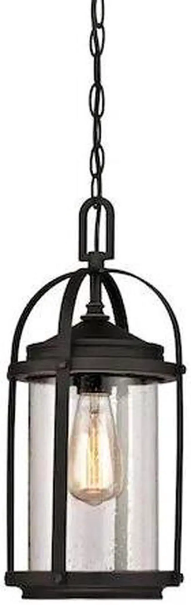 Main image of Westinghouse Lighting 6339400 Grandview One-Light Outdoor Pendant, Oil Rubbed Bronze Finish With Highlights And Clear Seeded Glass