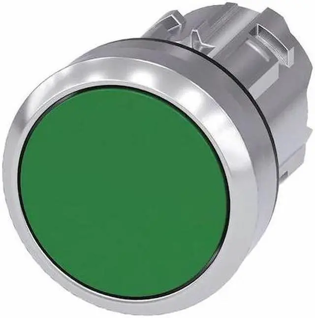 Alt view image 2 of 2 - SIEMENS 3SU1050-0AA40-0AA0 Push Button Operator,Green,Metal Bezel