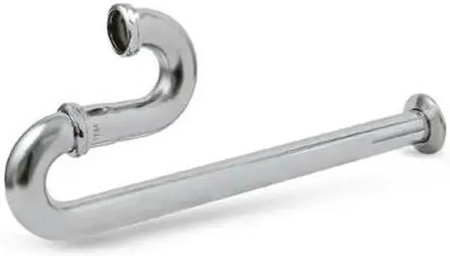 Main image of EVERFLOW 12912 S-Trap with Flange for Tubular Drain Applications, 22GA Chrome