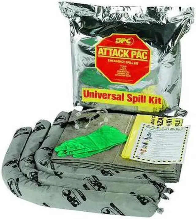 Main image of BRADY SKA-ATK-GRNG Spill Kit, 7 gal Volume Absorbed per Kit, Bag, Silver
