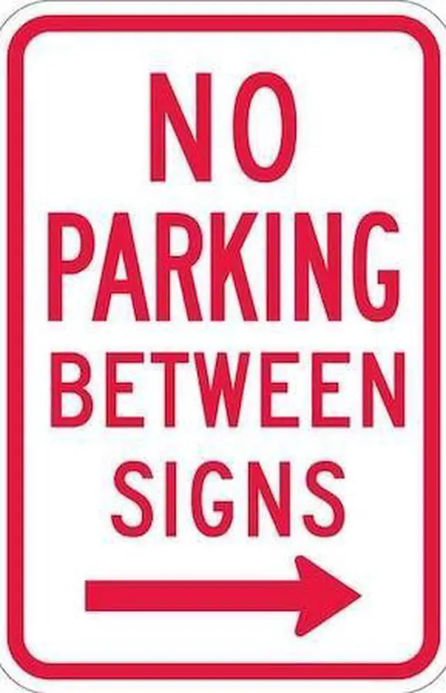 Alt view image 2 of 2 - LYLE T1-1051-HI_12x18 No Parking Sign, 12" W, 18" H, English, Aluminum, White