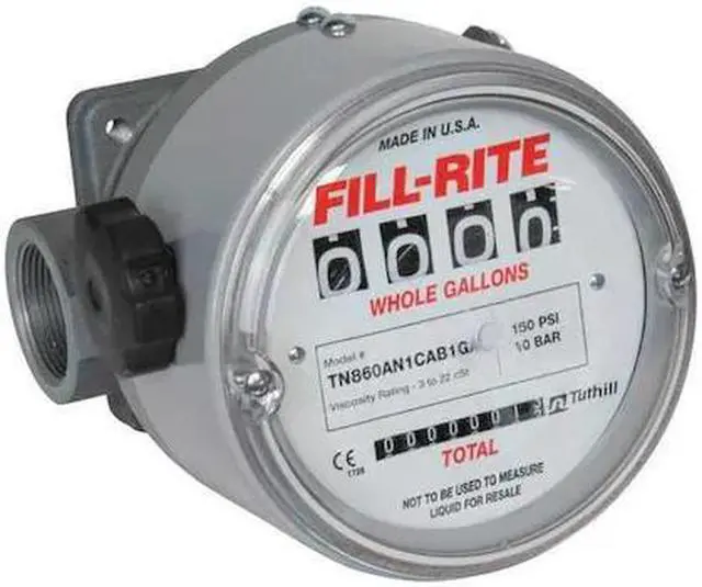 Alt view image 3 of 3 - Fill-Rite TN860AN1CAB2GAC 6 - 60 GPM 1-1/2-Inch NPT Thread Resettable Meter