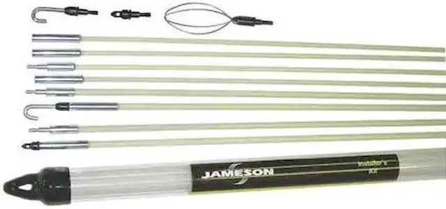 Alt view image 2 of 2 - JAMESON 7-8-IK Installer's Glow Rod Kit w/ 35 ft. of Fiberglass Fish Rod