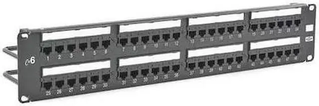 Alt view image 3 of 3 - HUBBELL PREMISE WIRING HP648 Patch Panel,3.46in.H,6 Category,Steel