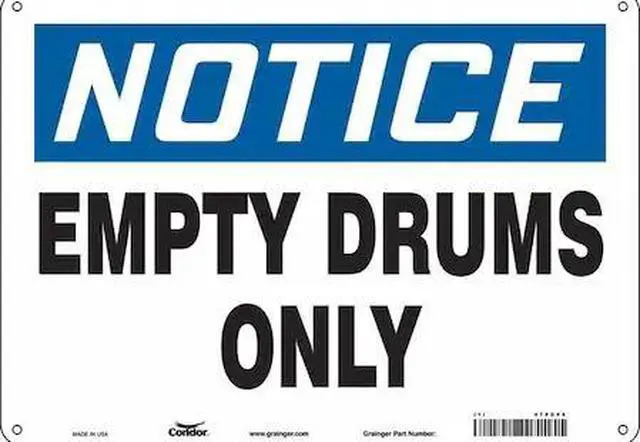 Main image of CONDOR 470G99 Safety Sign, 10 in Height, 14 in Width, Polyethylene, Horizontal