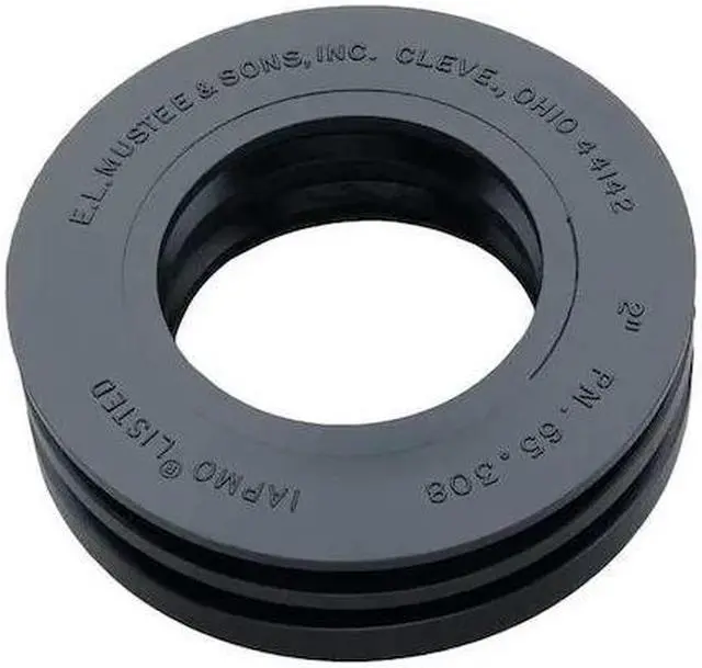 Main image of MUSTEE 65.308 2 " Dia., Rubber, Black Finish, Drain Seal