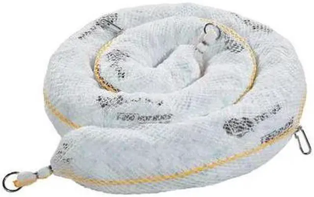 Alt view image 2 of 4 - PIG BOM405 Sorbent Boom, 24 gal, 5 in x 10 ft, Oil, White, 4 PK