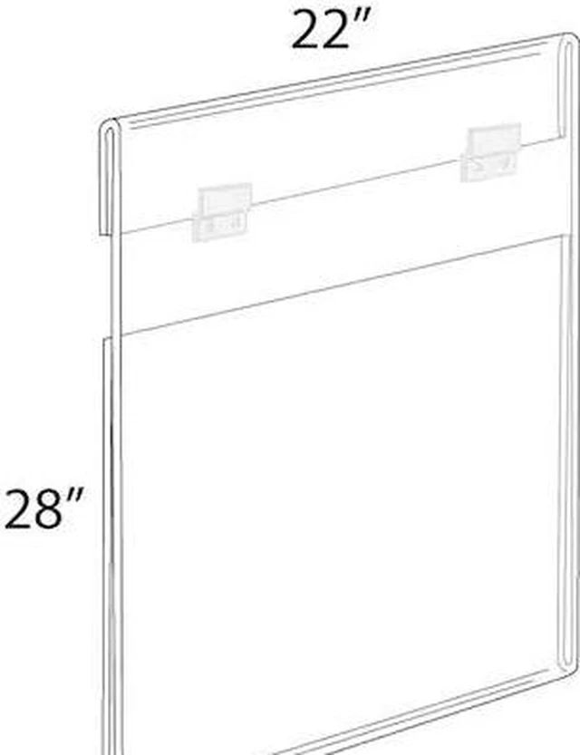 Main image of AZAR DISPLAYS 182728 22"W x 28"H Wall Mounted Poster Frame. Mounting Hardware