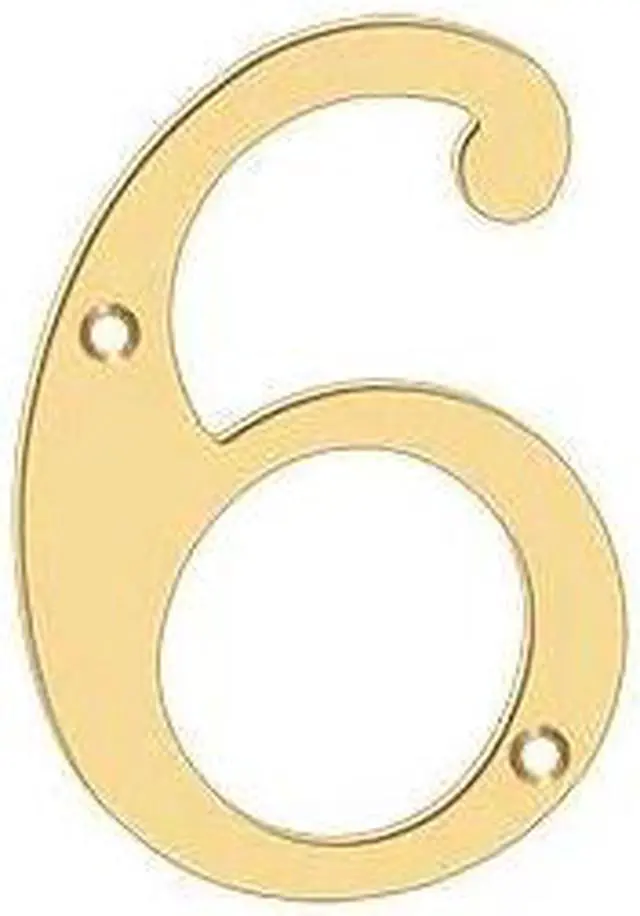 Main image of DELTANA RN6-6 Numbers, Solid Brass Lifetime Brass 6"