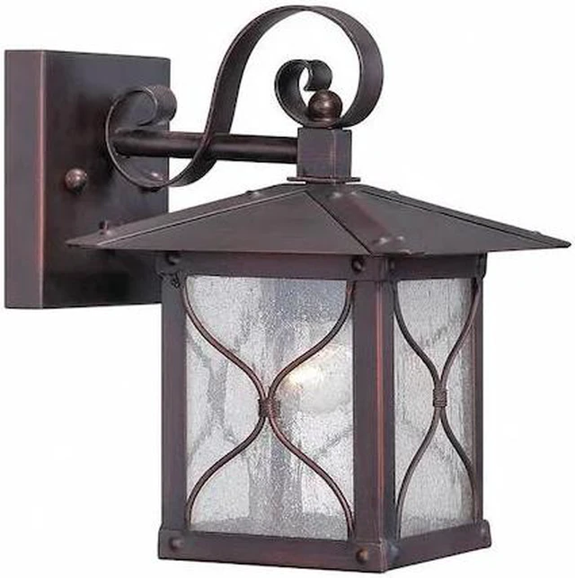 Main image of NUVO 60-5611 Vega 1-Light 6.5 in. Outdoor Wall Fixture with Clear Seed Glass