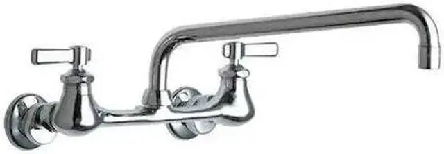 Alt view image 2 of 3 - CHICAGO FAUCET 540-LDL12E35ABCP Low Arc Kitchen Faucet, Manual, 7-1/4" to