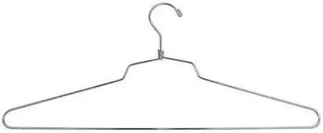 Alt view image 2 of 2 - 18" Steel Blouse and Dress Hanger w/ Regular Hook - Chrome Finish,Pack Size - 100