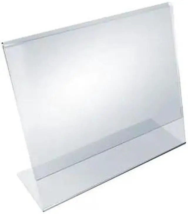 Alt view image 2 of 4 - Azar Displays Horizontal Slanted L Shape Acrylic Sign Holder 10/Pack 112719