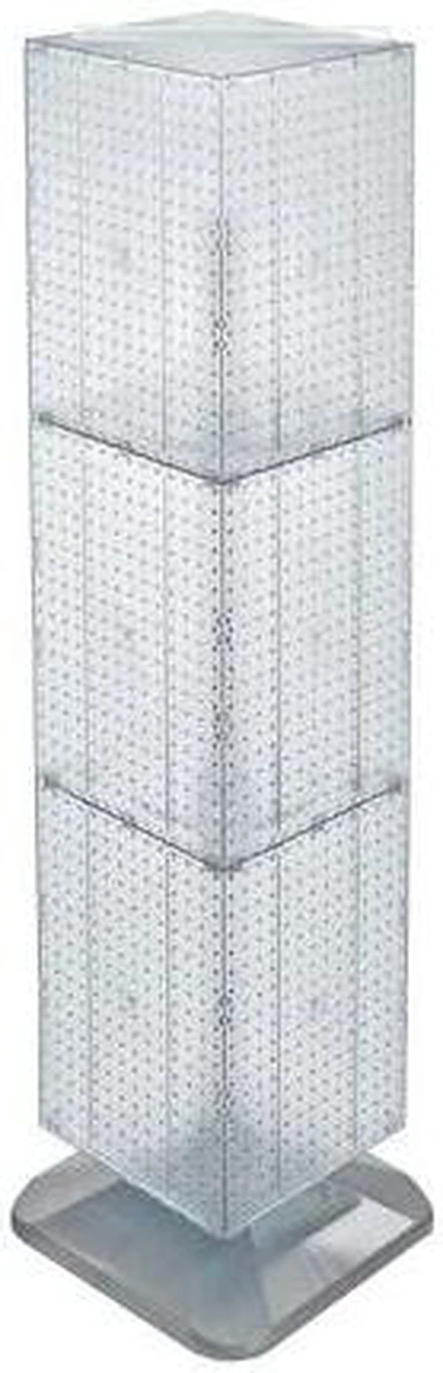 Main image of AZAR DISPLAYS 701464-CLR 4-Sided Pegboard Floor Spinner Rack Clear Frost Size: