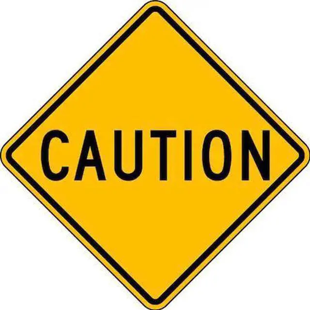 Main image of LYLE LW9-11B-24DA Traffic Sign,24 x 24In,BK/YEL,DMD GR AL