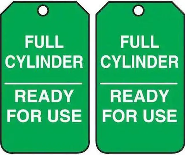 Main image of ACCUFORM MGT203CTP Cylinder Tag, 5 3/4 in H, 3 1/4 in W, English, MGT203CTP,PK25