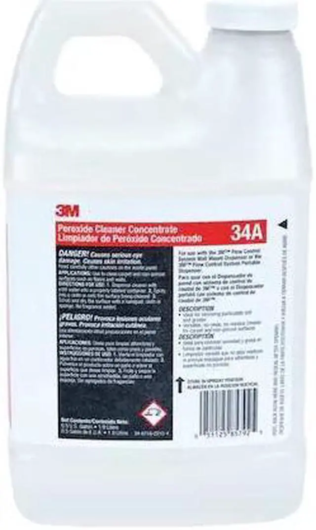 Alt view image 4 of 7 - 3M 34A Peroxide Cleaner, 0.5 gal. Jug