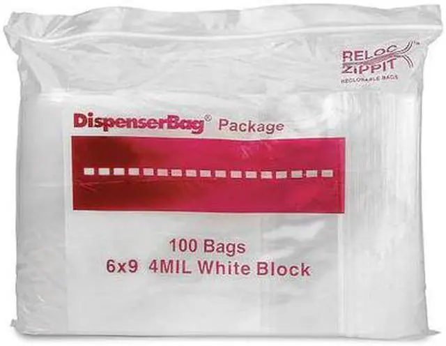 Alt view image 2 of 2 - RELOC ZIPPIT 4WR69 Reclosable Bag, Zip Seal, 9 in L, 6 in W, 4 mil Thick,