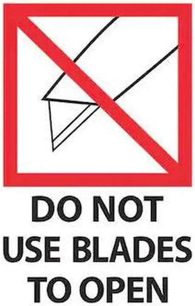 Main image of TAPE LOGIC IPM504 Tape Logic® Labels, "Do Not Use Blades to Open", 4 x 6",