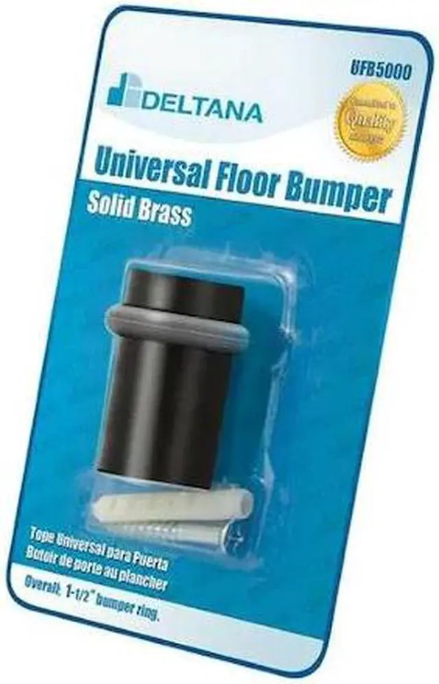 Alt view image 2 of 2 - Deltana UFB5000BP10B 2 in. Universal Floor Bumper Blister Pack, Oil Rubbed Bronze - Solid Brass