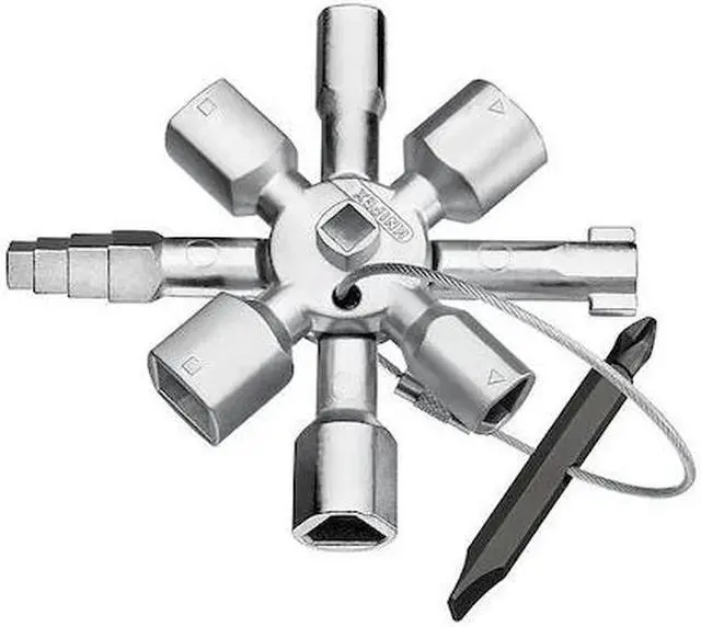 Alt view image 5 of 5 - KNIPEX 00 11 01 Control Cabinet Twin Key, 3 3/4 in L, Zinc