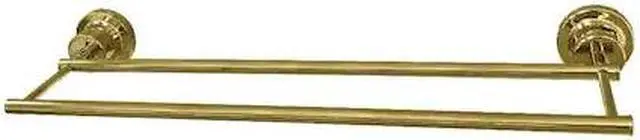 Alt view image 3 of 3 - Kingston Brass BAH821318PB Concord 18 in. Double Towel Bar, Polished Brass