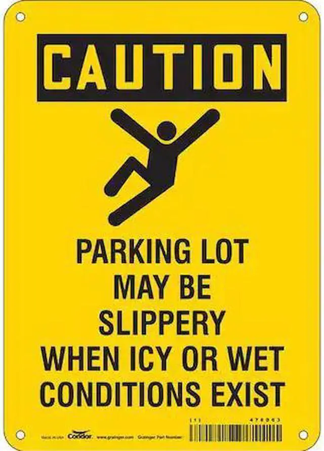 Main image of CONDOR 478D63 Safety Sign, 10 in Height, 7 in Width, Aluminum, Horizontal