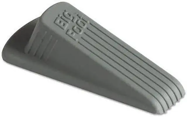 Alt view image 3 of 4 - Master Caster Big Foot Doorstop No-Slip Rubber 2 1/4w x 4 3/4d x 1 1/4h Gray 12/Pack 00986